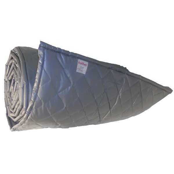 Sound Stopper Acoustic Partition, 0.7 NRC, Fiberglass, 4 ft W, 25 ft L, 2 in Thick, Gray - 15012448
