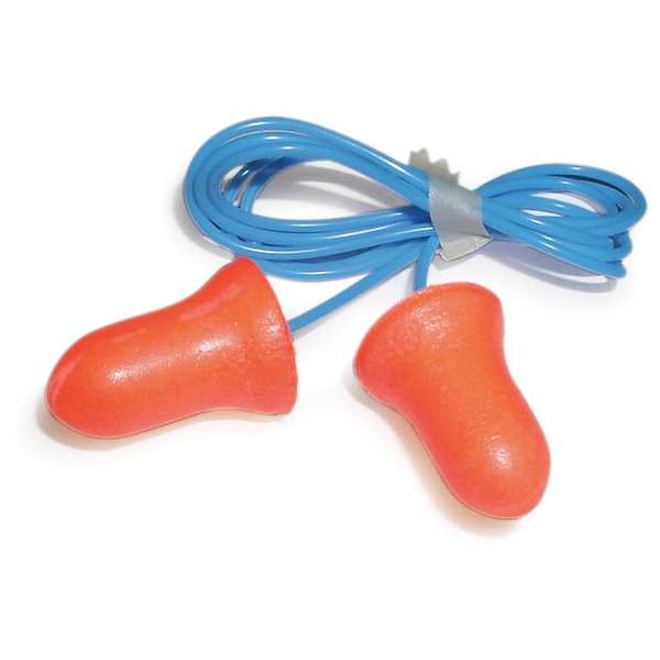 Zoro Select Max(R) Disposable Foam Ear Plugs, Bell Shape, 33 dB, Orange/Red, 10 PK - MAX6