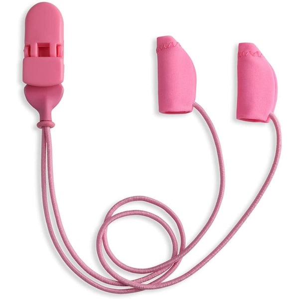 Ear Gear 1 in. Micro Corded Binaural Hearing Aids Protectors, Pink - EG-MICROCORD-PK