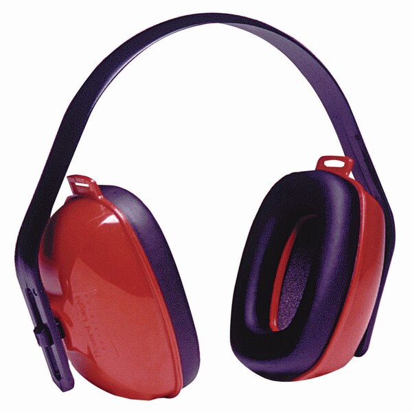 Honeywell Howard Leight QM24+ Three-Position Earmuffs, 25 dB NRR, Red/Black - 154-QM24PLUS