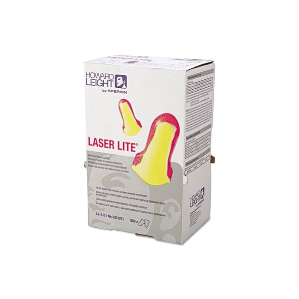 Honeywell Environmental HowardLeig, Ll-1 D Laser Lite Single-Use Earplugs, Cordless, 32nrr, Ma/yw, Ls500, 500 Pairs - LL1D