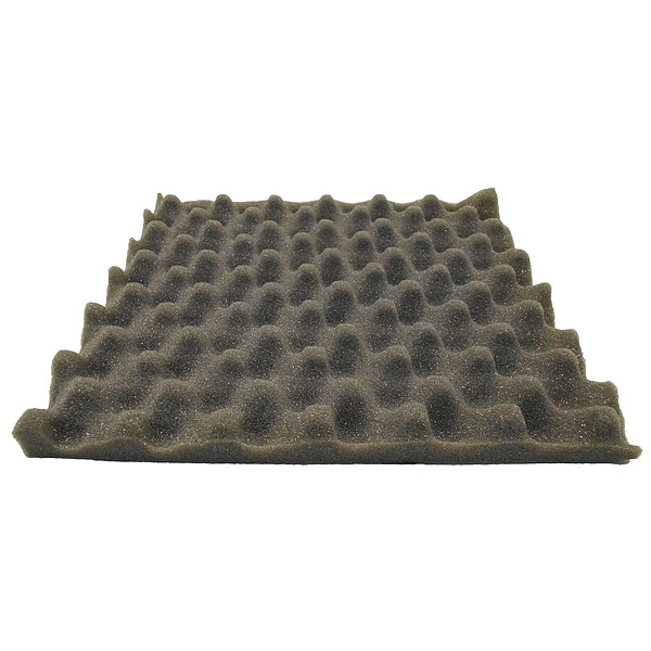 Singer Safety Acoustic Foam, Polyester, 27 in W, 4 1/2 ft L, 3 in Thick, Gray, 4 PK - 15016843