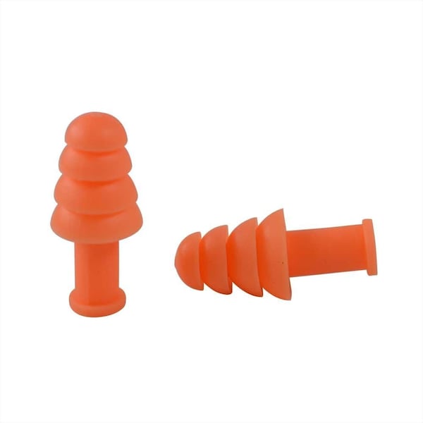 Interstate Safety Reusable Silicone Waterproof Ear Plugs, 32dB NRR, PK 200 - 40207BX