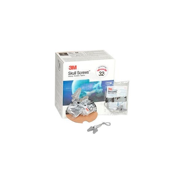 3M 3M 8482; Skull Screws 153; Corded Earplugs P1301, 120 Pairs/Box - 7000127181