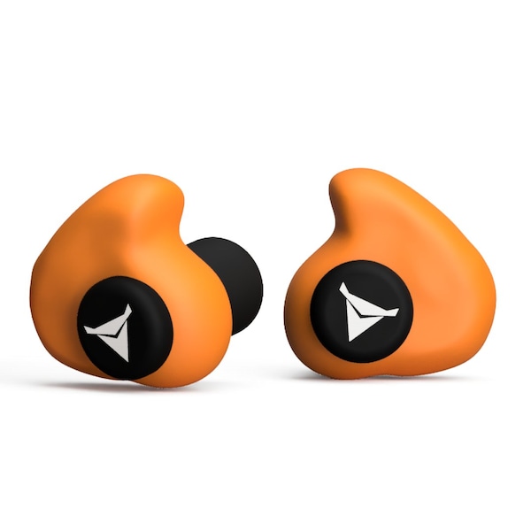 Decibullz Custom Molded Earplugs-Hi Vis Orange, 31 NRR, Simple DIY Process, Remoldable if needed - PLG1-ORG