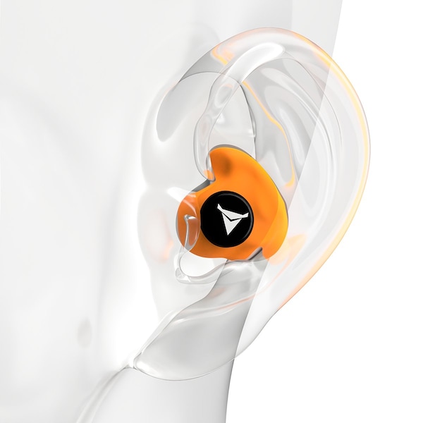 Decibullz Custom Molded Earplugs-Hi Vis Orange, 31 NRR, Simple DIY Process, Remoldable if needed - PLG1-ORG