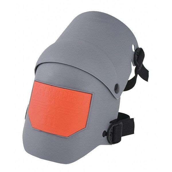 Sellstrom KneePro Ultra Flex III Knee Pads, Hard Shell, Hinged, Non-Marking Grip Strip, Gray/Orange, 1 Pair - S96110