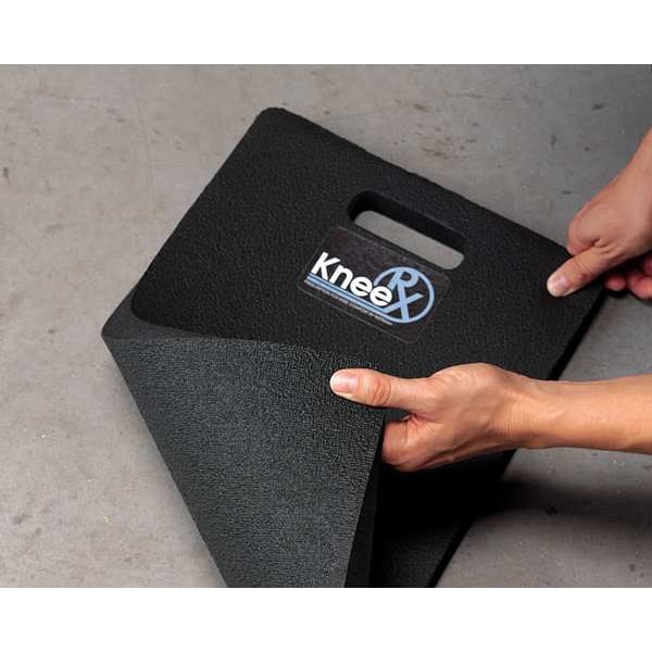 Notrax Knee RX Kneeling Mat, Nitrile/PVC Sponge Kneeling Pad, 12 in L x 22 in W, Built-In Handle, Black - 950S1222BL