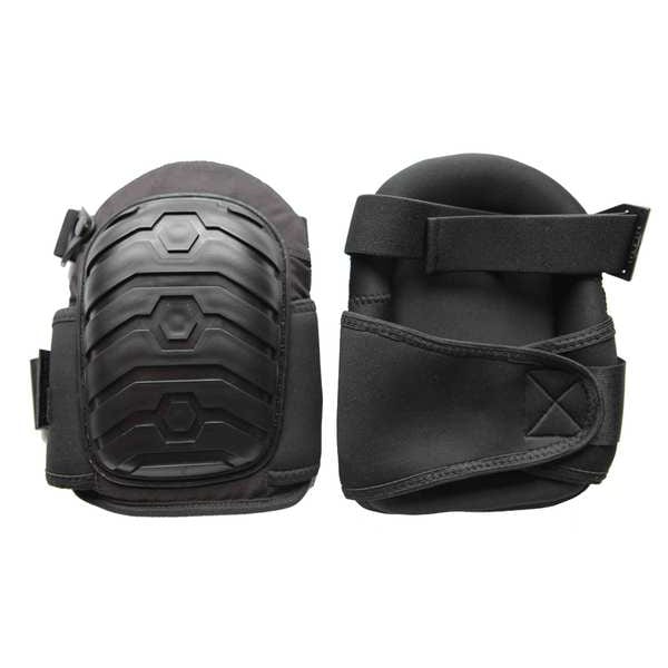 Westward Knee Pads, Non-Skid, EVA Foam, 2 Straps, Elastic, Black, Universal Size, 1 Pair - 12F682