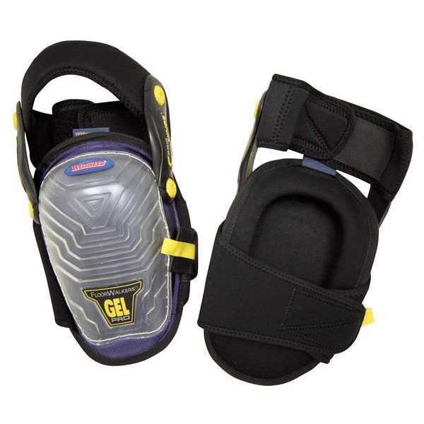 Westward Knee Pad, Stabilizer, Foam Pad, Rubber Cap, hook-and-loop Closure, 2 Straps, Black, Blue, Universal - 5MZR0