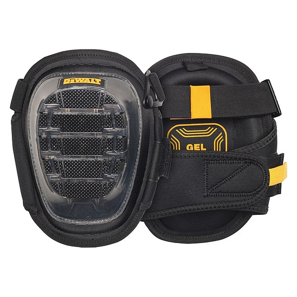 Dewalt Knee Pad, Swivel, Gel Pad, Plastic Cap, Quick Release Closure, 2 Straps, Black, Universal - DWST590012