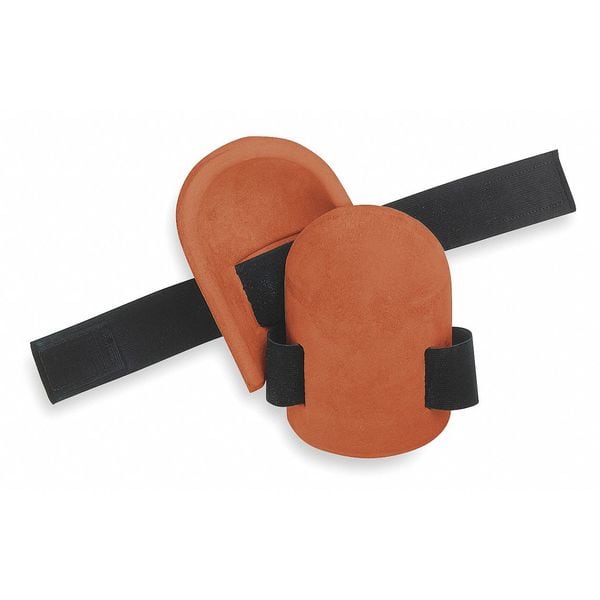 Clc Work Gear Knee Pad, Non-marring, Rubber Pad, Rubber Cap, hook-and-loop Closure, 1 Straps, Orange, Universal - V310