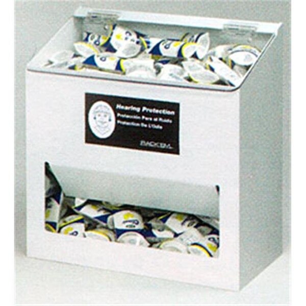 Rack Em Racks RackEm Racks 5134-W 300-Pair Foam Ear Plug Dispenser - Clear Lid - 5134-W