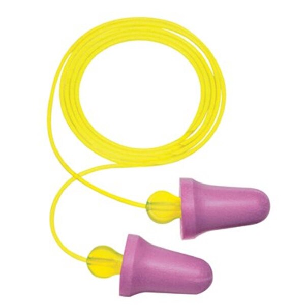 3M Personal Safety No-Touch Corded Push-To-Fit Earplugs- Hearing Conservation P2001, 100PK - 247-P2001