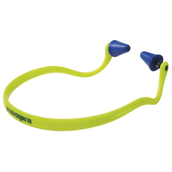 Sellstrom Reusable Non-Allergenic polymer Ear Plugs, Bell Shape, 25 dB, High Visibility Green - S23430