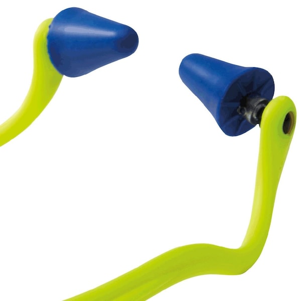 Sellstrom Reusable Non-Allergenic polymer Ear Plugs, Bell Shape, 25 dB, High Visibility Green - S23430