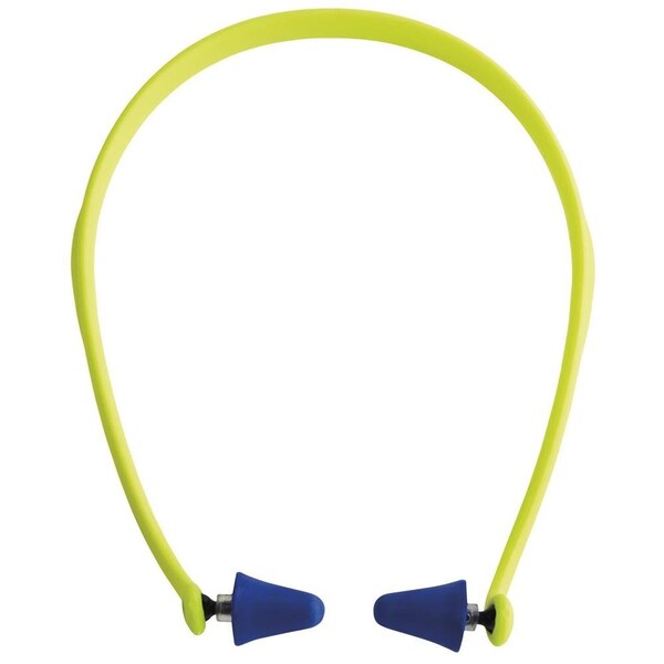 Sellstrom Reusable Non-Allergenic polymer Ear Plugs, Bell Shape, 25 dB, High Visibility Green - S23430