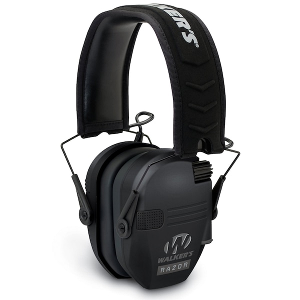Walkers Over-the-Head Electronic Ear Muffs, 23 dB, Razor Slim, Black - GWP-RSEM