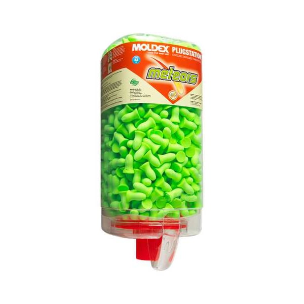 Moldex Disposable Uncorded Ear Plugs with Dispenser, Bell Shape, 33 dB, 500 Pairs, Green - 6875