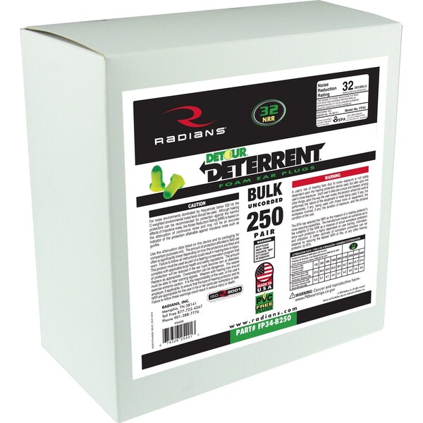 Radians Radians Deterrent(R) 32 Disposable Ea, PR, 1 PR - FP34-B250