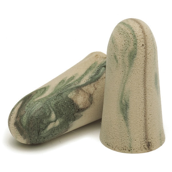 Moldex Camo Plugs(R) Disposable Foam Ear Plugs, Bullet Shape, 33 dB, Camouflage, 200 PK - 6608