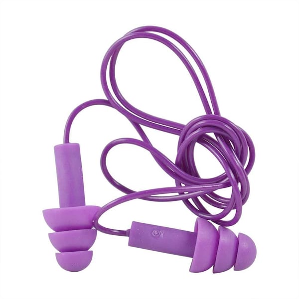 Interstate Safety Reusable Silicone Waterproof Ear Plugs, 25 Inch Long32dB NRR, PK 100 - 40206BX