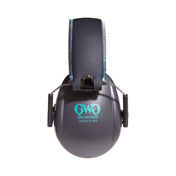 Girls With Guns Assure Protective Safety Glasses & Earmuffs Combo Set, Gray/Teal/Black - 2388