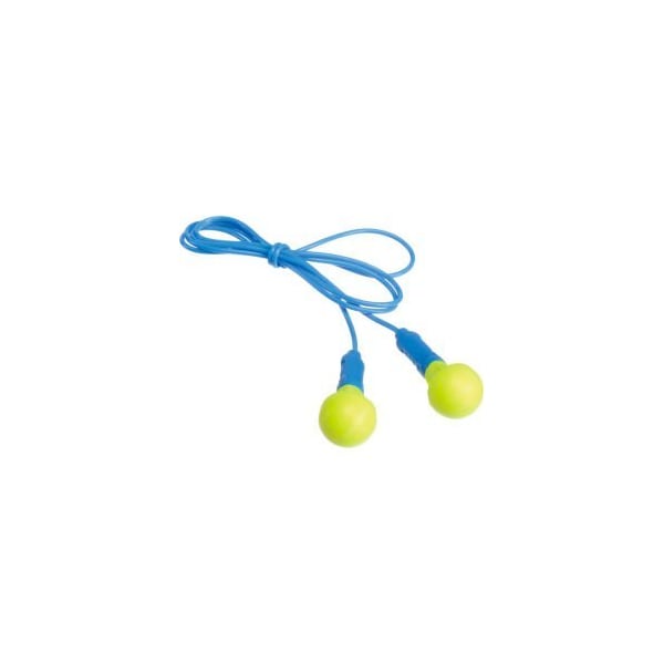 3M E-A-R Reusable Foam/Thermoplastic Earplugs, Round Shape, 28 dB, Blue/Yellow - 7000052723