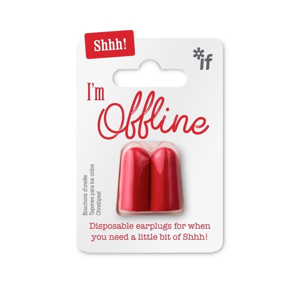 Solitario Shhh Earplugs Im Offline, Red - SO3554884