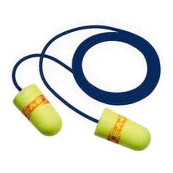 3M E-A-Rsoft SuperFit Disposable Corded Ear Plugs, Metal Detectable, NRR 32 dB, M, 200 Pairs - 311-4109