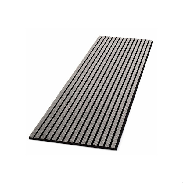 Ejoy Acoustic Slat Wood Wall Cladding Panel With Real Wood Skin Veneer, 94.5in x 24in x 0.8in - ACPRW006-EUCALYPTUS