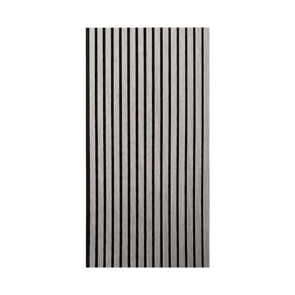 Ejoy Acoustic Slat Wood Wall Cladding Panel With Real Wood Skin Veneer, 94.5in x 24in x 0.8in - ACPRW006-EUCALYPTUS