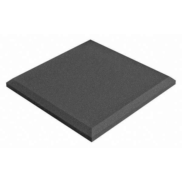 Auralex Acoustics Acoustic Panel, 0.95 NRC, Foam, 12 in W, 12 in L, 2 in Thick, Gray, 14 PK - SFLAT1114CHA
