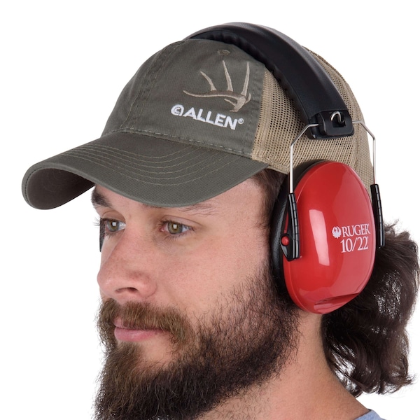 Ruger 10/22 Low-Profile Passive Safety Shooting Earmuffs, 21dB NRR - 70571