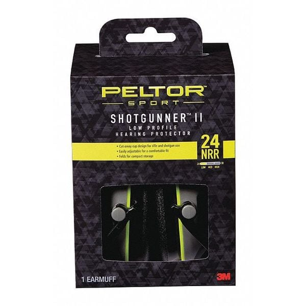 3M Peltor Sport Shotgunner II Low-Profile Hea, PK6, 24 dB, Black/Gray - 97040-PEL-6C