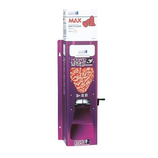 Honeywell Howard Leight MAX-1-D Ear Plugs Dispenser Refill, Uncorded, Bell Shape, NRR 33 dB, Disposable, Coral, M, 500 Pairs - MXM-1-DG