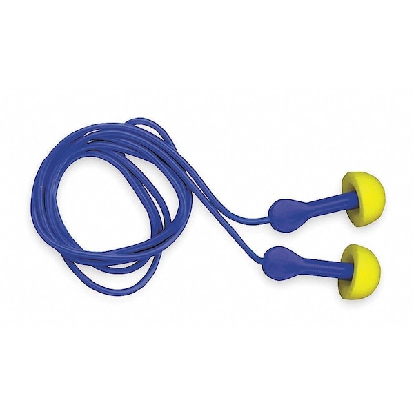 3M E-A-R EXPRESS Pod Plugs Reusable Corded Ear Plugs, Pod Shape, NRR 25 dB, M, Yellow, 100 Pairs - 311-1114