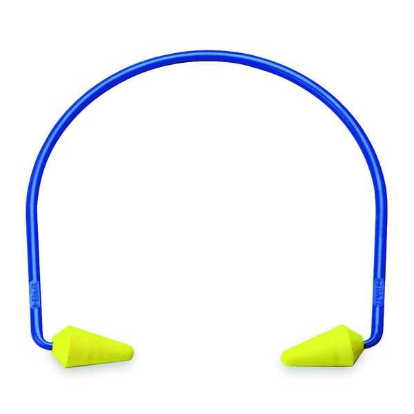 3M E-A-R Caboflex Reusable Banded Ear Plugs, Pod Shape, NRR 20 dB, M, Blue/Yellow, 1 Pair - 320-2001