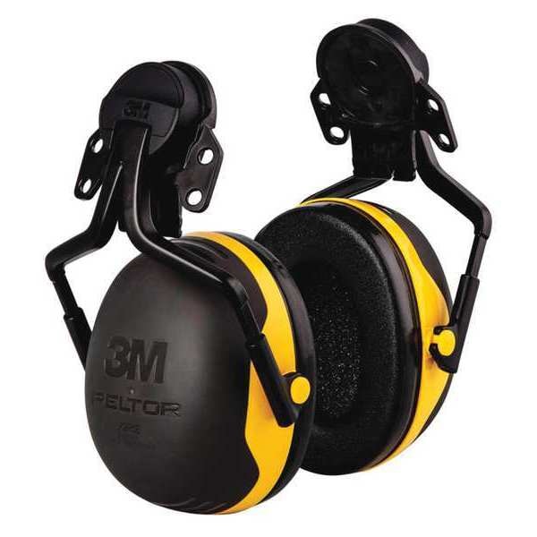 3M Peltor Peltor X2 Hard Hat-Mounted Earmuffs, Passive Protection, NRR 24 dB, Foam, Black/Yellow - X2P5E