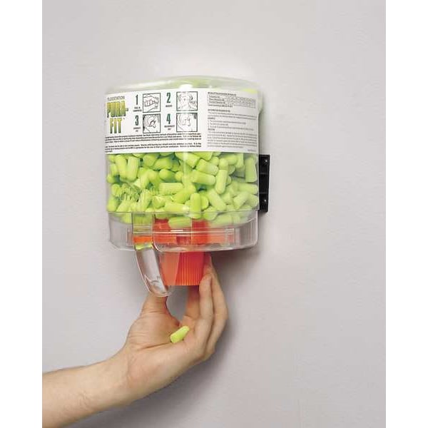 Moldex Pura-Fit Ear Plug Dispenser, PlugStation, Uncorded, Bullet Shape, NRR 33 dB, Green, 250 Pairs - 6844