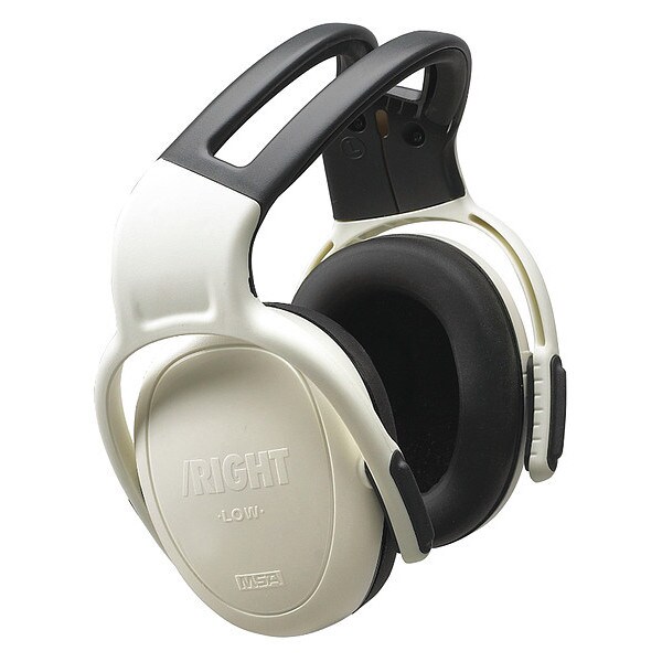 Msa Safety Over-the-Head Ear Muffs, 21 dB, left/RIGHT, White - 10087436
