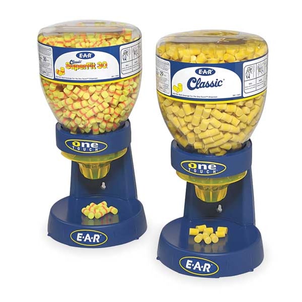 3M Disposable Uncorded Ear Plug Dispenser Refill, Cylinder Shape, 29 dB, 500 Pairs, Yellow - 391-1001