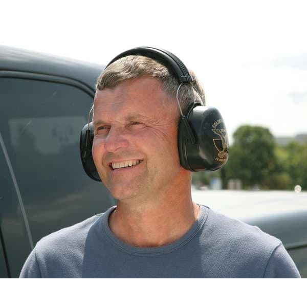 Tasco Over-the-Head Ear Muffs, 29 dB, Golden Eagle, Black - 100-02950