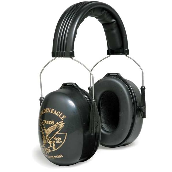Tasco Over-the-Head Ear Muffs, 29 dB, Golden Eagle, Black - 100-02950
