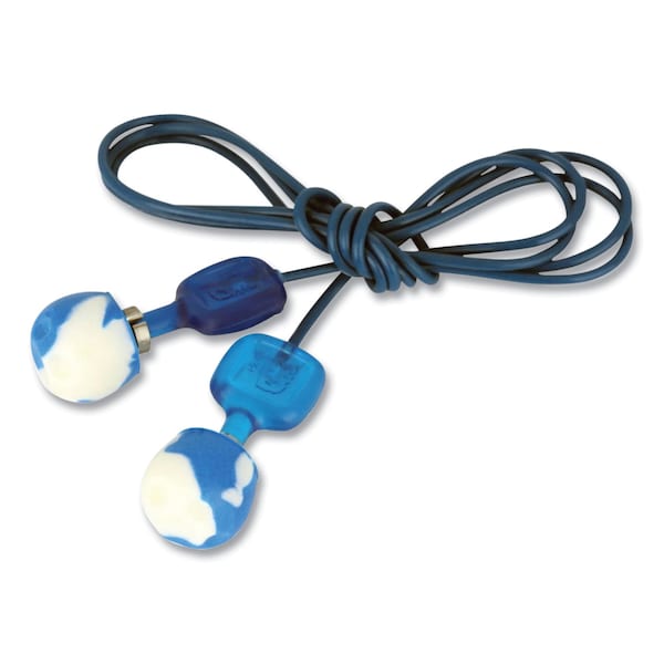 Honeywell Howard Leight TrustFit Trak Detectable Reusable Corded Foam Earplugs, One Size Fits Most, 29 dB NRR, Blue, 1000PK - TFTPOD30