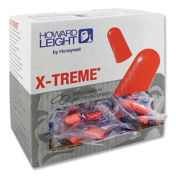 Honeywell Howard Leight Disposable Polyurethane Foam; Polyvinyl Chloride Tapered Shape, 32, 2000 PK - XTR1