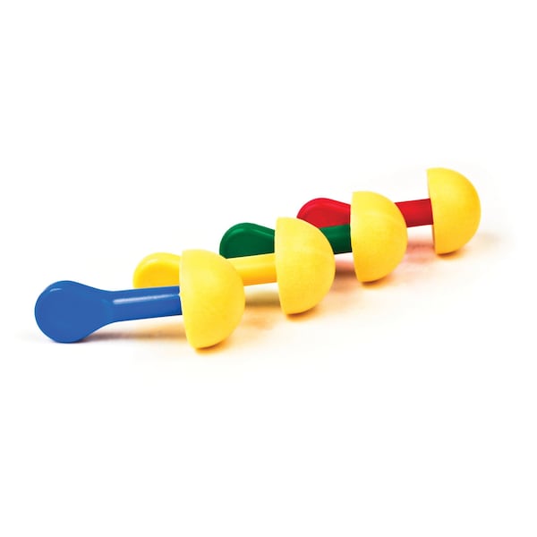 3M E-A-R EXPRESS Pod Plugs Reusable Foam Ear Plugs, Pod Shape, 25 dB, Yellow, 100 PK - 321-2200