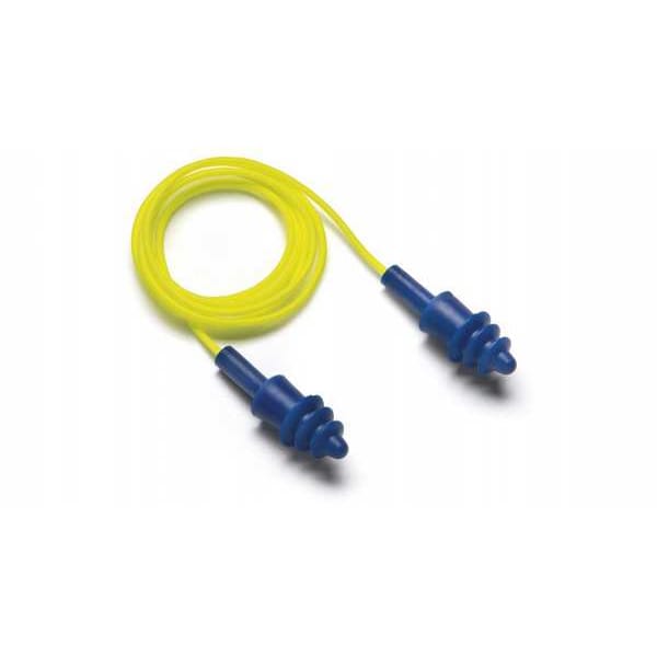 Pyramex Reusable Rubber Vinyl Ear Plugs, Flanged Shape, 26 dB, 100 PK - RP2001