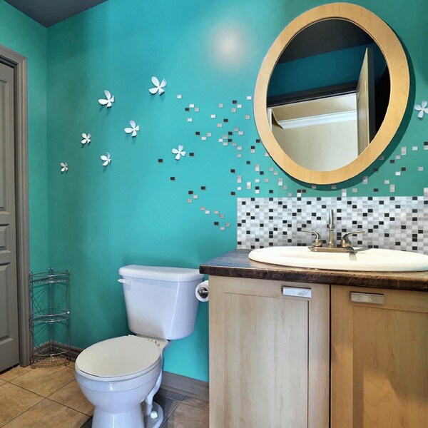 Peel And Impress Peel and Impress 10 in. W X 10 in. L Multiple Finish (Mosaic) Vinyl Adhesive Wall Tile 4 pc - 24090