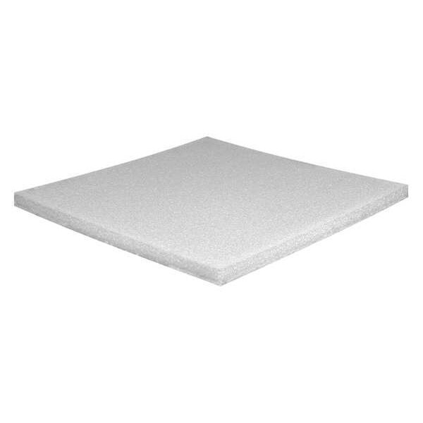 Auralex Acoustics Sound Absorption Panel, 0.7 NRC, Polyethylene Foam, 1 in Thick, White, 16 PK - SONICELLWHT 16PK